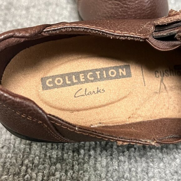 Clarks Cheyn Madi‎ Flats Brown Leather Women Size 6 - Picture 5 of 14